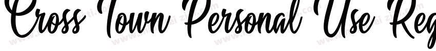 Cross Town Personal Use Regular字体转换